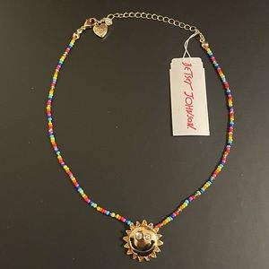 Betsy Johnson Smiley Sun Necklace.